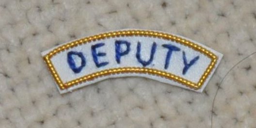 Provincial Apron Badge Appendage - UNDRESS - "DEPUTY" - Click Image to Close